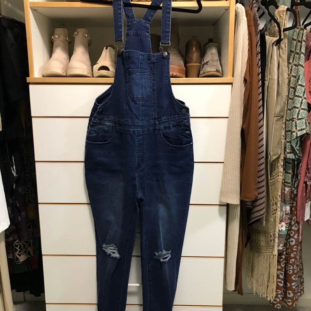 Women's Blue Denim Overalls. New, never worn